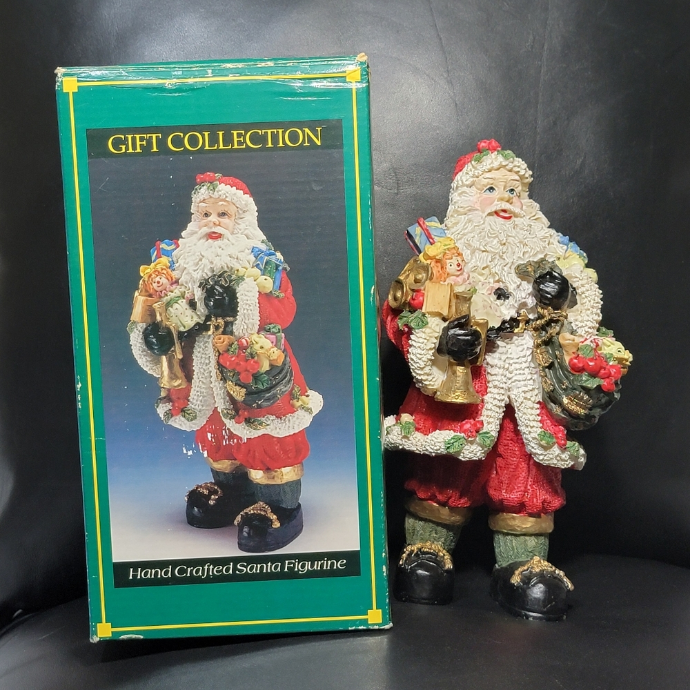 Vintage Gift Collection 1997 Hand-Crafted Santa Claus Resin Figurine 8.5" H